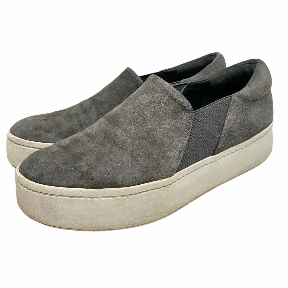Vince. Women’s Gray Suede Slip‎ On Mules Sz 7 M